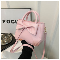 Bootara Women’s Bow-Adorned Bucket Bag - Niche-Design Mini Crossbody & Top Handle Purse for Urban Minimalist Style