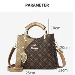 Bootara Women's Artisan Color-Block Tote - High-Capacity Convertible Shoulder Bag with Signature Print