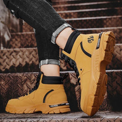 Bootara Men's Loden High-Shank Work Boot - British-Inspired Waterproof Leather - Anti-Slip & Ankle Support