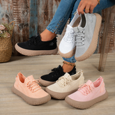Thessalie knit sneakers in Black, White, Pink, Khaki and Orange