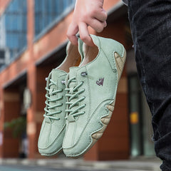 Bootara Men’s Octopus Low-Top Lace-Up Hand-Sewn Casual Boots