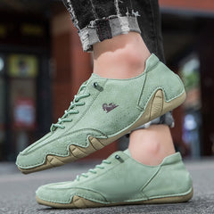 Bootara Men’s Octopus Low-Top Lace-Up Hand-Sewn Casual Boots