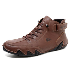 Bootara Men’s Octopus High-Top Lace-Up Hand-Sewn Leisure Boots