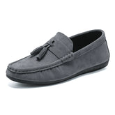 Bootara Men's spring 2025 new style trendy men's shoes slip-on casual leather shoes tassel soft sole driving shoes