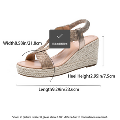 Bootara Women's Ria Braid Artisan Platform Wedge Sandals – Sculpted Woven Rope Open-Toe Roman Sandals (US 4–10.5)