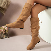 Bootara Roslyn slouch boots in Khaki, view 15