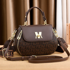 Bootara Women's Classic Letter Print Apple Bag - Multi-Way Crossbody Shoulder Tote Handbag Purse