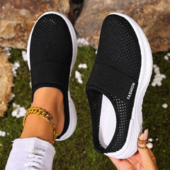 Bootara Women’s AirEase Knit Slip-On Mules – Breathable Mesh Casual Flats (US 5–10.5)