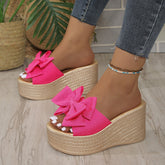 Bootara Women’s BowBella Platform Wedge Sandals – Chunky Flatform Summer Shoes (US 4–10.5)