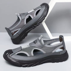 Bootara Aero Men’s Breathable Closed-Toe Sandals – Lightweight Mesh Outdoor Casual Beach Shoes (US8–11.5)