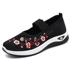 Bootara Women's Lyric Canvas Slip-On Ballet Flats – Soft Cushioned Lightweight Casual Walking Shoes (US 5–10.5)