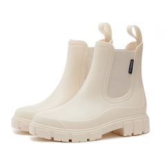 Bootara 2025 New Women's Short Chelsea Rain Boots Trendy Waterproof Anti Slip Outdoor Footwear for Adults Comfortable Stylish Durable Waterproof Boots Fashion Rain Shoes Women's Outdoor Boots