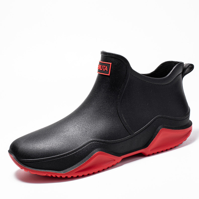 Bootara Fashionable Short-Cut Unisex Rain Boots – Waterproof, Anti-Slip, All-Season PVC Fishing & Work Boots