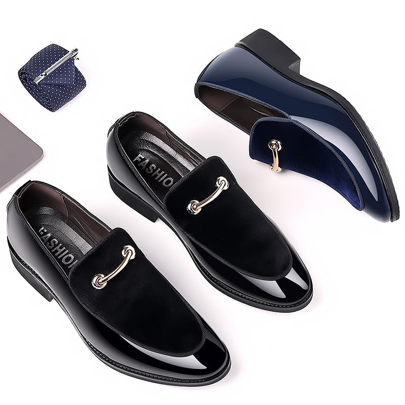 Bootara Men's Leather Suede Patent Casual Shoes Fashion Loafers Wedding Men's Shoes Hair Stylist Flats