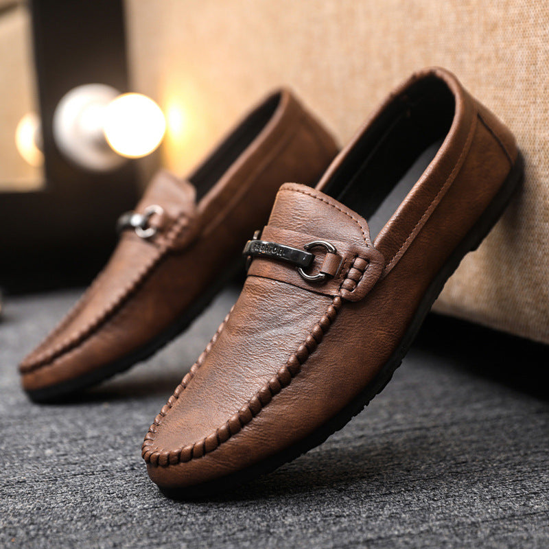 Bootara Men's Premium Leather Loafers – Soft Sole, Durable, Stylish Slip-On Casual Shoes for Business & Leisure