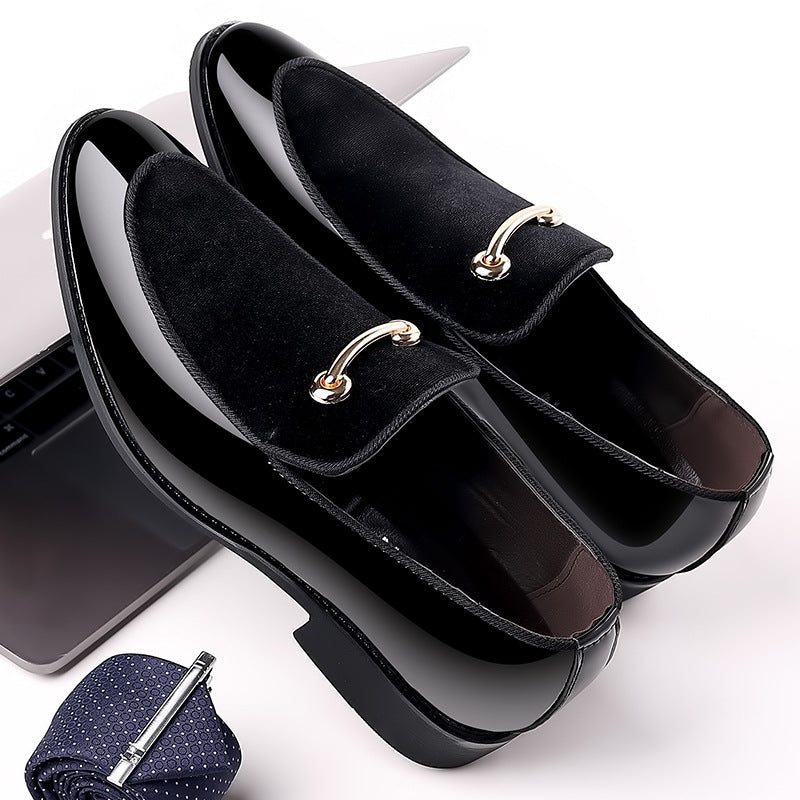 Bootara Men's Leather Suede Patent Casual Shoes Fashion Loafers Wedding Men's Shoes Hair Stylist Flats