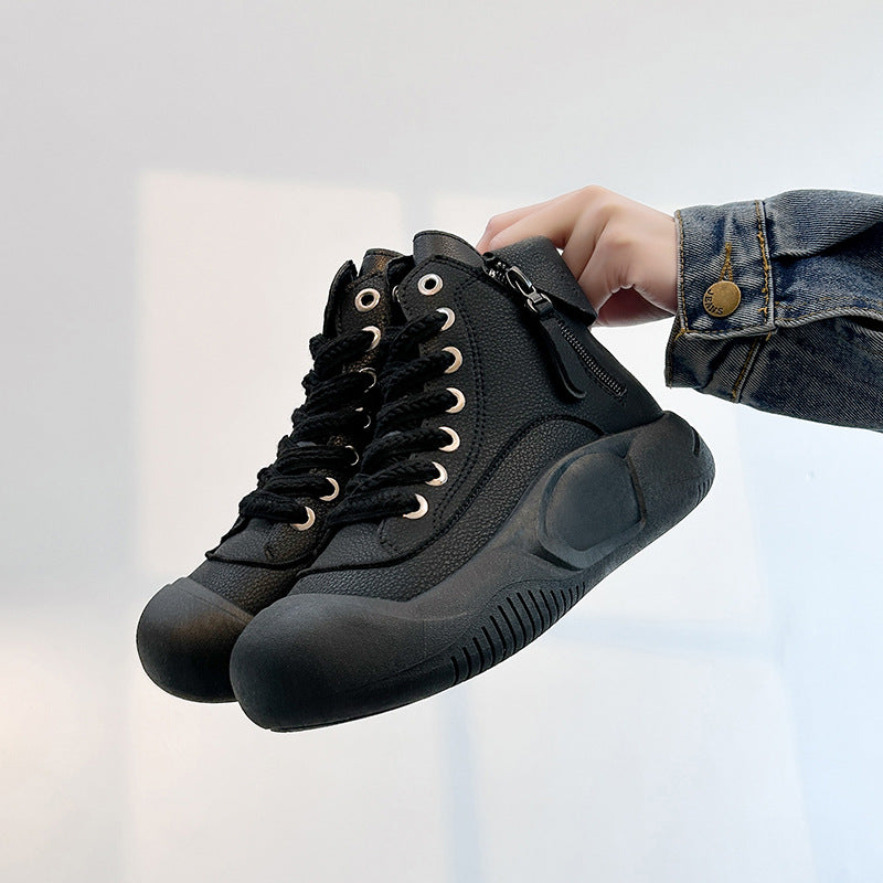 Bootara 2025 Autumn/Winter High-Top Sneakers for Women, Trendy & Versatile Casual Platform Shoes, Comfortable Stylish Fashionable Streetwear, Breathable and Durable