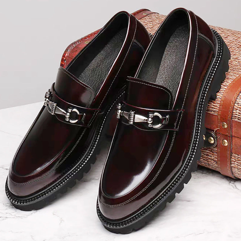Bootara Mens Vintage Distressed Leather Moccasin Loafers Classic Street Style Mens Footwear
