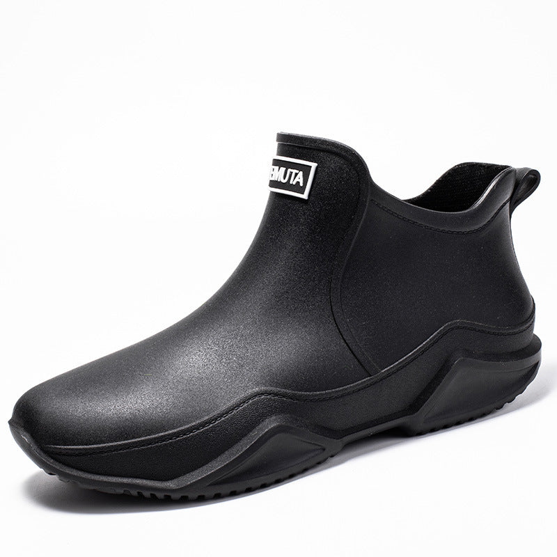 Bootara Fashionable Short-Cut Unisex Rain Boots – Waterproof, Anti-Slip, All-Season PVC Fishing & Work Boots