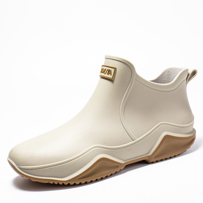 Bootara Fashionable Short-Cut Unisex Rain Boots – Waterproof, Anti-Slip, All-Season PVC Fishing & Work Boots