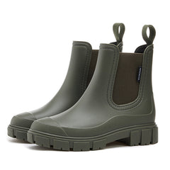 Bootara 2025 New Women's Short Chelsea Rain Boots Trendy Waterproof Anti Slip Outdoor Footwear for Adults Comfortable Stylish Durable Waterproof Boots Fashion Rain Shoes Women's Outdoor Boots