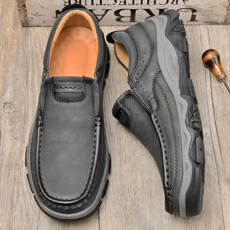 Bootara Hot-Selling Men's Leather Loafers – 2025 Spring New Style Slip-On Shoes