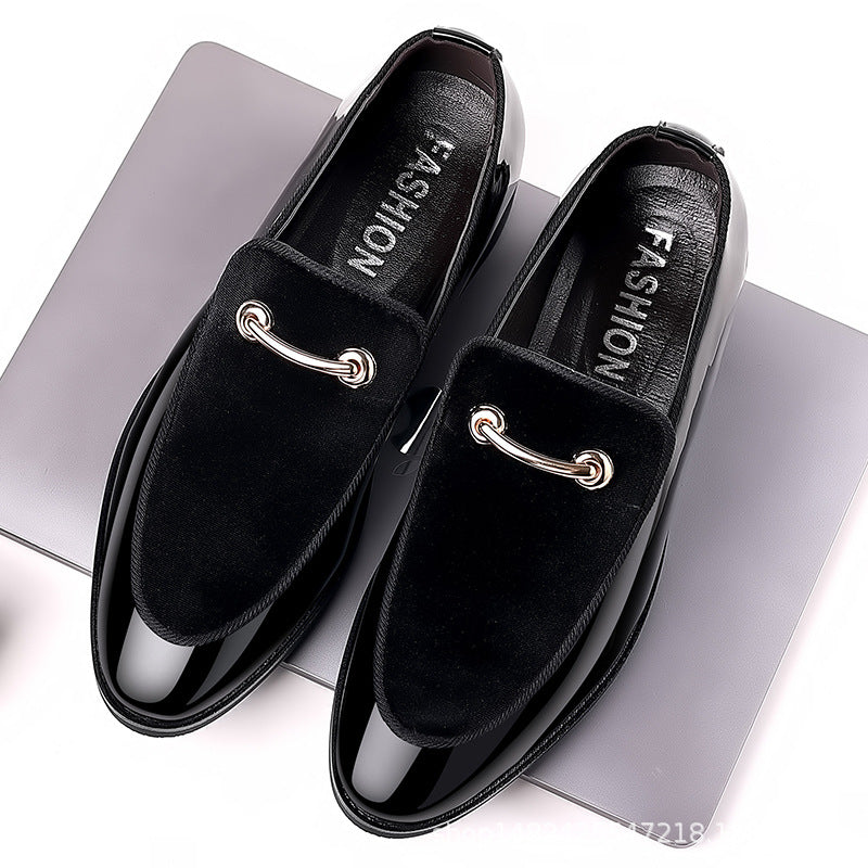 Bootara Men's Leather Suede Patent Casual Shoes Fashion Loafers Wedding Men's Shoes Hair Stylist Flats
