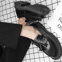 Bootara 2025 Men's Tassel Loafers - Premium Leather Business Shoes, Versatile for Spring and Autumn, Ideal for Work & Weddings