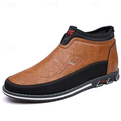 Bootara Men's Slip-On Casual Loafers with Faux Leather and Dual-Tone Design – Comfortable and Stylish for Everyday Wear