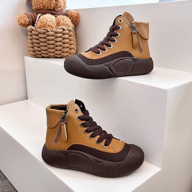Bootara 2025 Autumn/Winter High-Top Sneakers for Women, Trendy & Versatile Casual Platform Shoes, Comfortable Stylish Fashionable Streetwear, Breathable and Durable