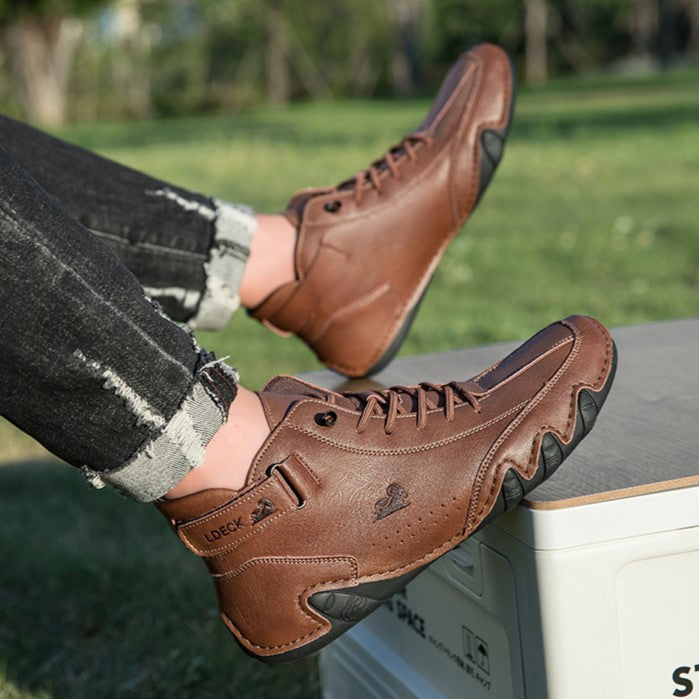 Bootara Men’s Octopus High-Top Lace-Up Hand-Sewn Leisure Boots