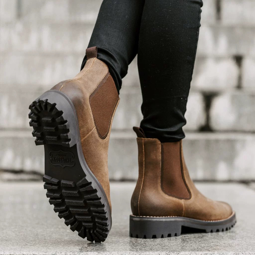Bootara Women’s Casual Chunky Sole Milear Ankle Boots New Winter Low Cut Round Toe Martin Boots for Cross Border Trade
