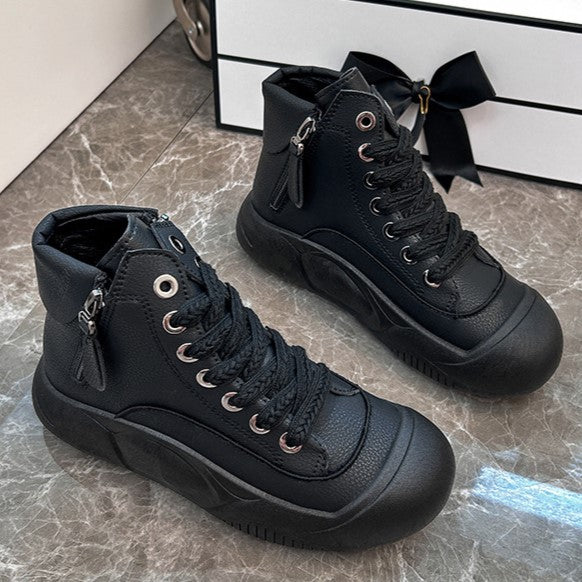 Bootara 2025 Autumn/Winter High-Top Sneakers for Women, Trendy & Versatile Casual Platform Shoes, Comfortable Stylish Fashionable Streetwear, Breathable and Durable