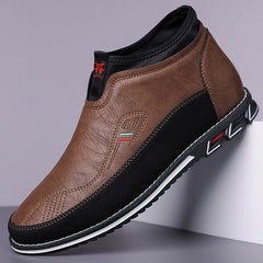 Bootara Men's Slip-On Casual Loafers with Faux Leather and Dual-Tone Design – Comfortable and Stylish for Everyday Wear