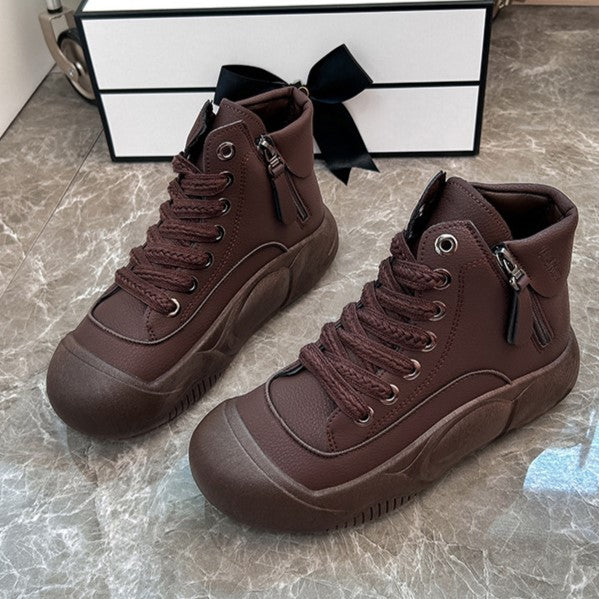 Bootara 2025 Autumn/Winter High-Top Sneakers for Women, Trendy & Versatile Casual Platform Shoes, Comfortable Stylish Fashionable Streetwear, Breathable and Durable
