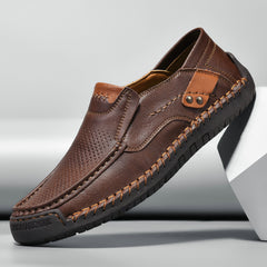 Bootara Handmade Men's Slip-On Loafers Casual Outdoor Genuine Leather Shoes