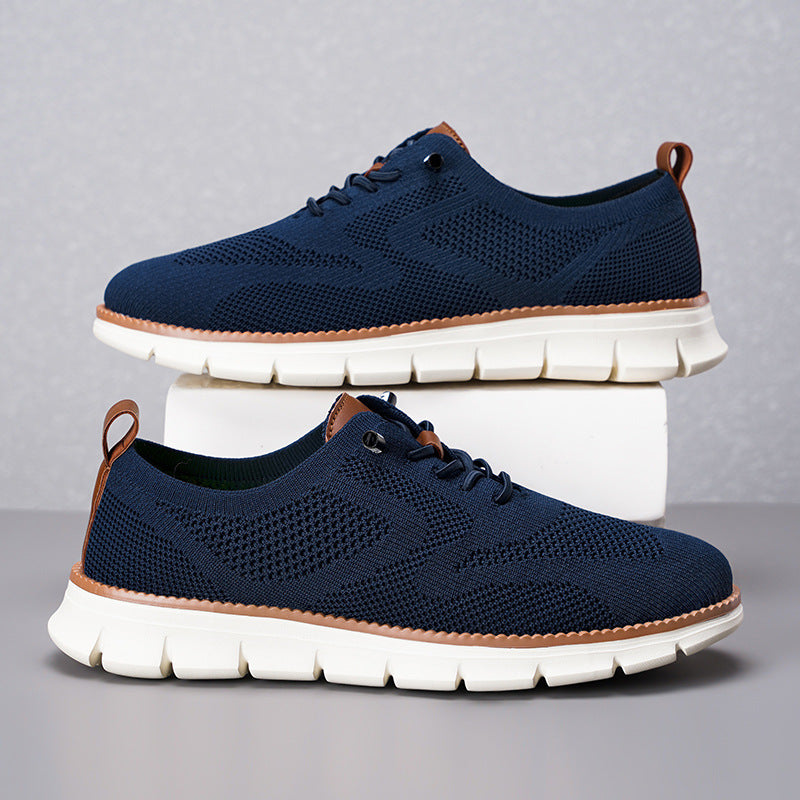 Bootara Men's AeroStitch Urban - Extended Fit Knit Mesh - Fashion Sneakers with Breathable Upper & Contrast Stitching