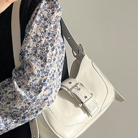 Bootara Women's Luna Saddle Bag – Retro Chic Crossbody Shoulder Bag | Y2K Minimalist Purse
