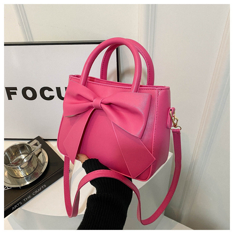 Bootara Women’s Bow-Adorned Bucket Bag - Niche-Design Mini Crossbody & Top Handle Purse for Urban Minimalist Style