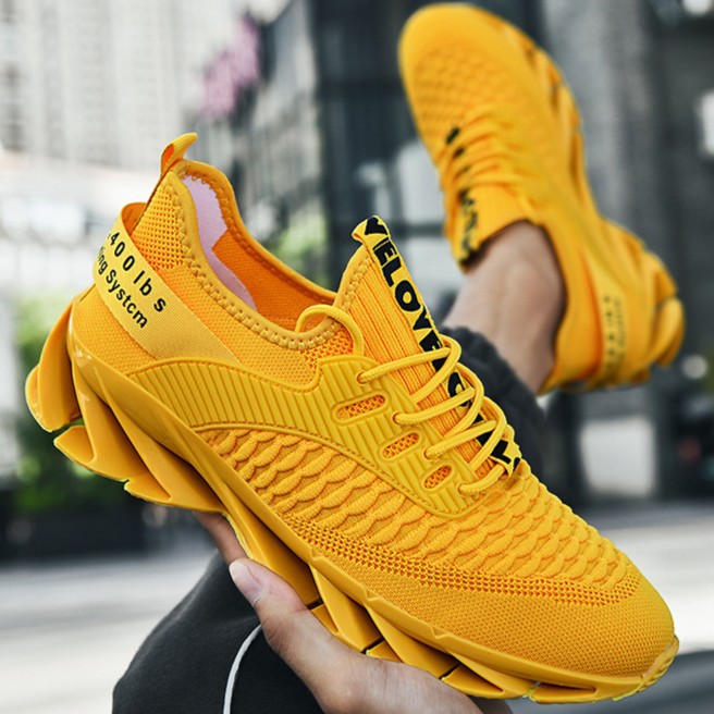 Bootara Men's AeroKnit Runner - Extended Fit Breathable Mesh - Platform Sneakers with Blade Sole & Maximum Cushion