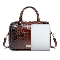 Bootara Women's Vintage Crocodile-Embossed Crossbody Bag – Travel-Ready Underarm Handbag