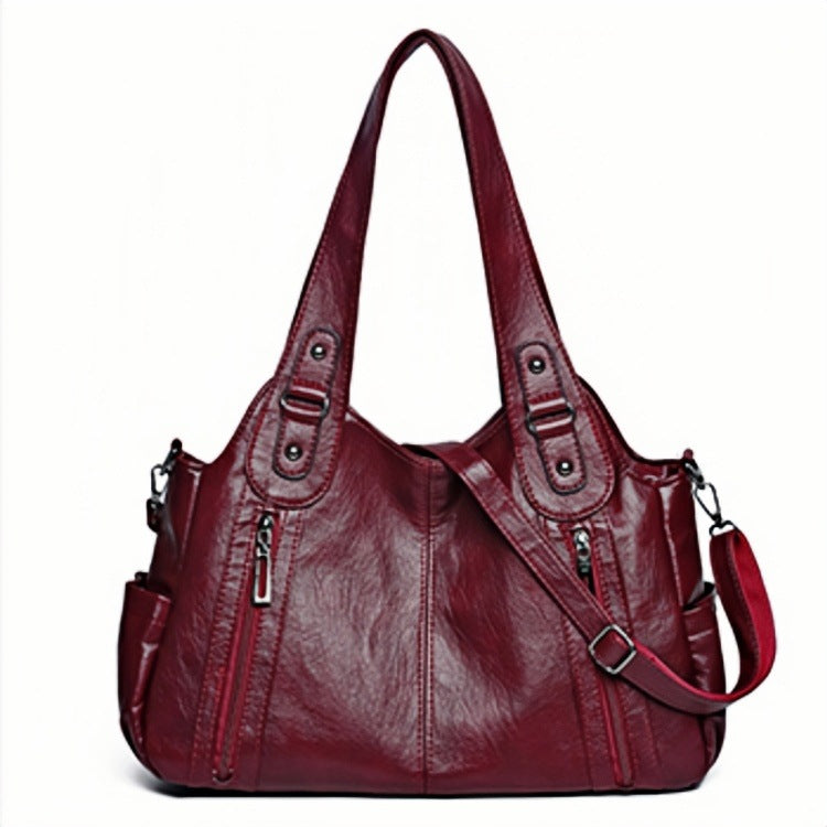 Bootara Women's Large-Capacity Vintage Tote Bag: Versatile High-End Shoulder and Handbag, Suitable for Crossbody Wear