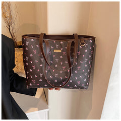 Bootara Women‘s Large Capacity Floral Tote Bag | Fashionable & Versatile Daily Commuter Shoulder Bag