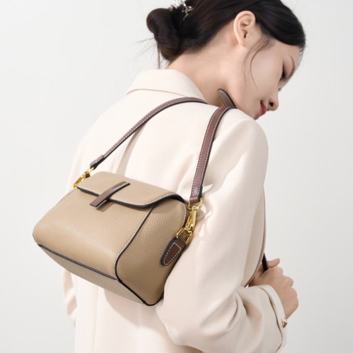 Bootara Women’s Heritage Satchel - Full-Grain Leather Convertible Shoulder Bag with Optimized Capacity & Timeless Architecture
