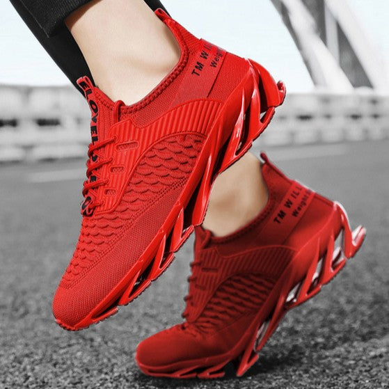 Bootara Men's AeroKnit Runner - Extended Fit Breathable Mesh - Platform Sneakers with Blade Sole & Maximum Cushion