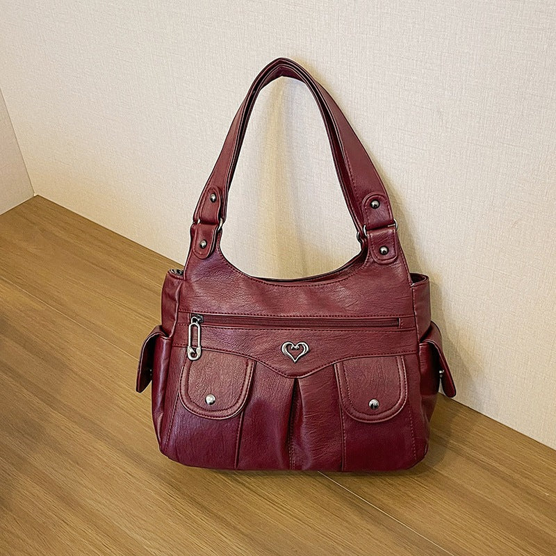 Bootara Women's Large Capacity Crossbody Bag - Premium Leather Underarm Purse for Commuter, Travel & Work, Adjustable Strap & Anti-Theft Design