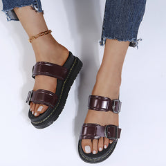 Bootara Women's Coastal Gladiator Sandals – Sporty Platform Slide with Contoured Footbed