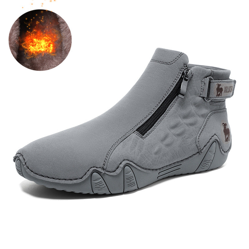 Bootara TrailFlex Pro Men's Boots Large Size Zip-Up Combat Boots for Outdoor & Casual Wear