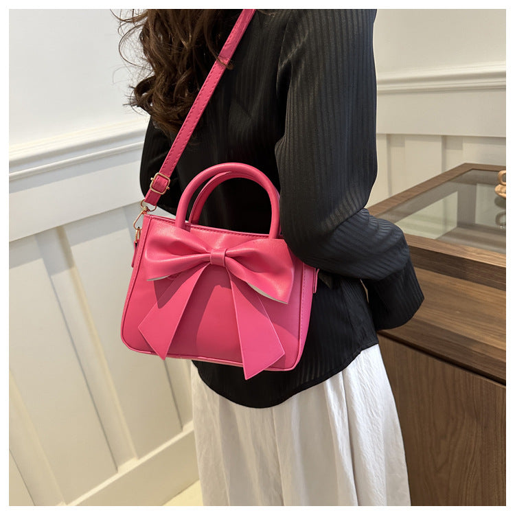Bootara Women’s Bow-Adorned Bucket Bag - Niche-Design Mini Crossbody & Top Handle Purse for Urban Minimalist Style