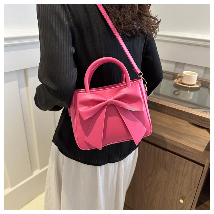 Bootara Women’s Bow-Adorned Bucket Bag - Niche-Design Mini Crossbody & Top Handle Purse for Urban Minimalist Style